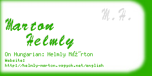 marton helmly business card